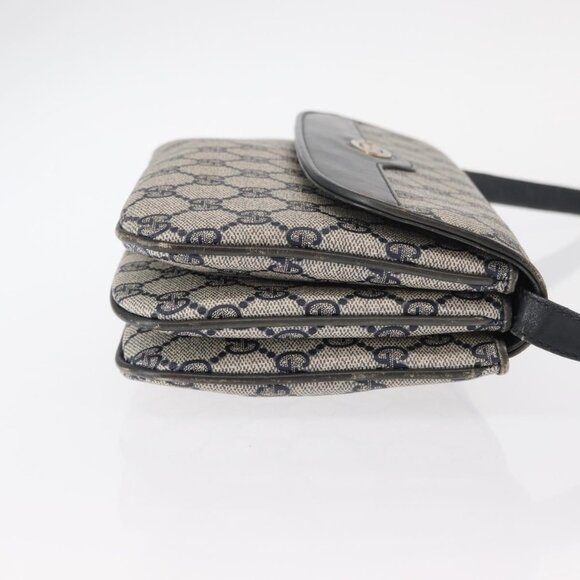 GUCCI GG Supreme Shoulder Bag PVC Navy Gold 004 106 0024 Auth 152571 - Picture 5 of 16